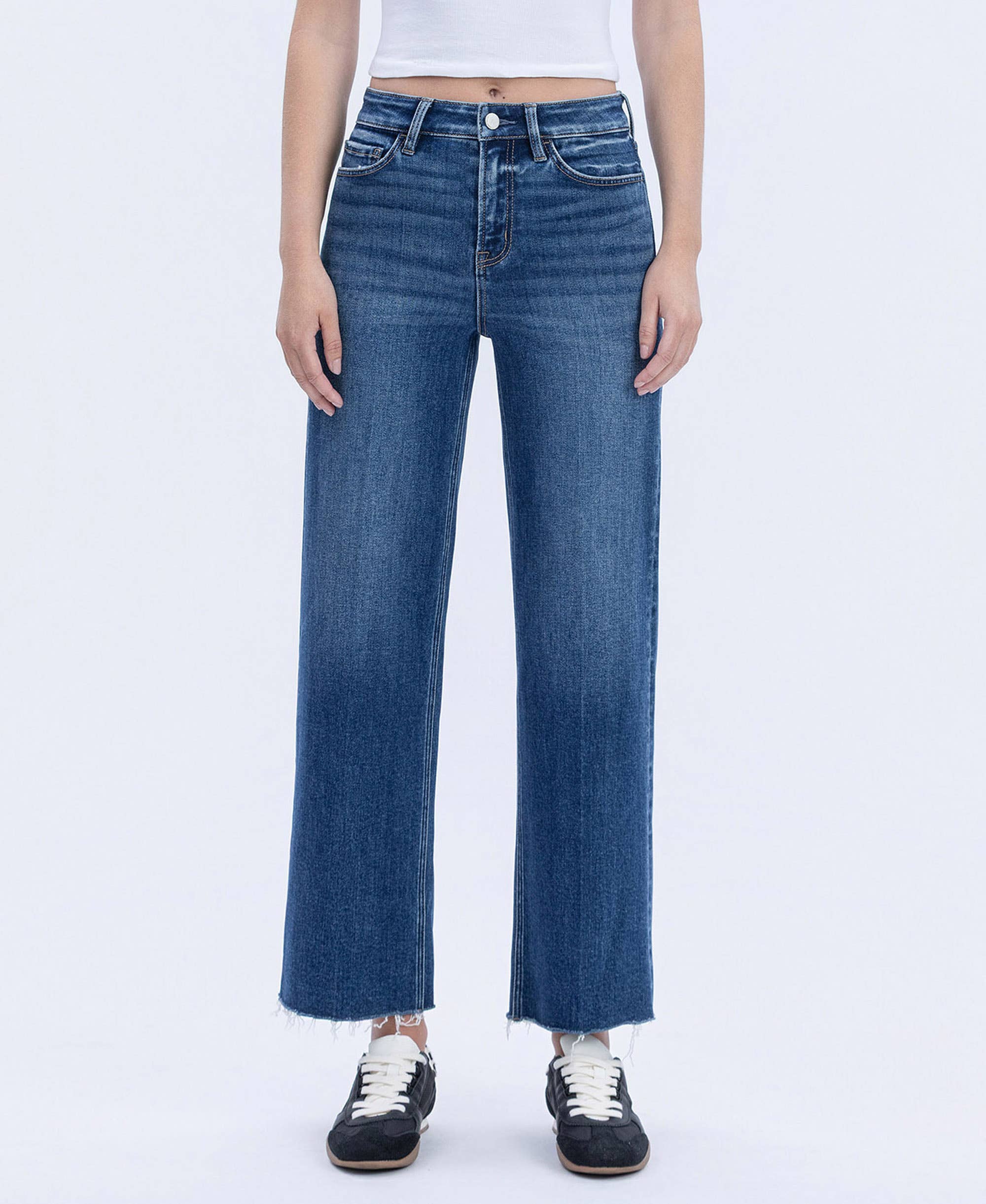 High Rise Trouser Wide Leg Jeans