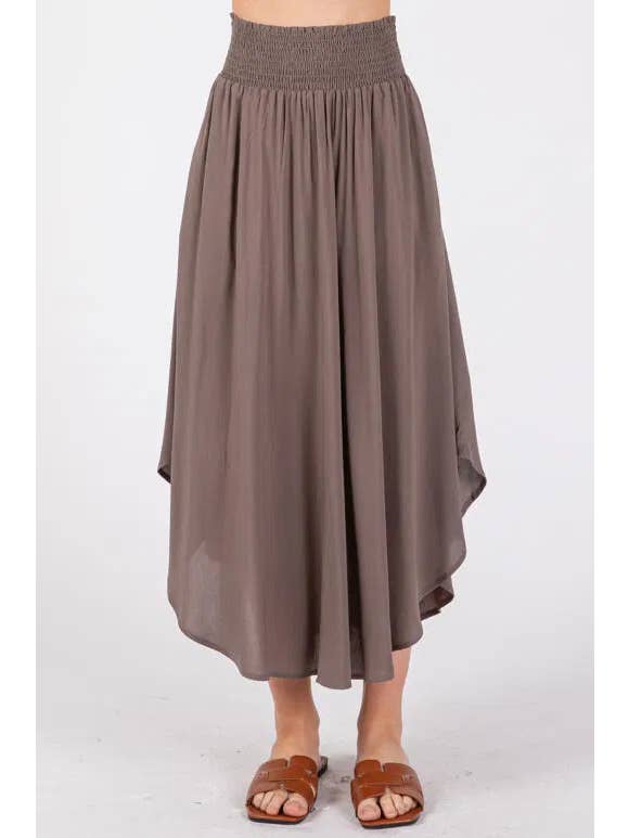 Flowy Smocked Waistband Skirt