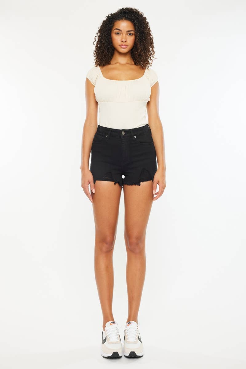 Archer Black Denim Shorts