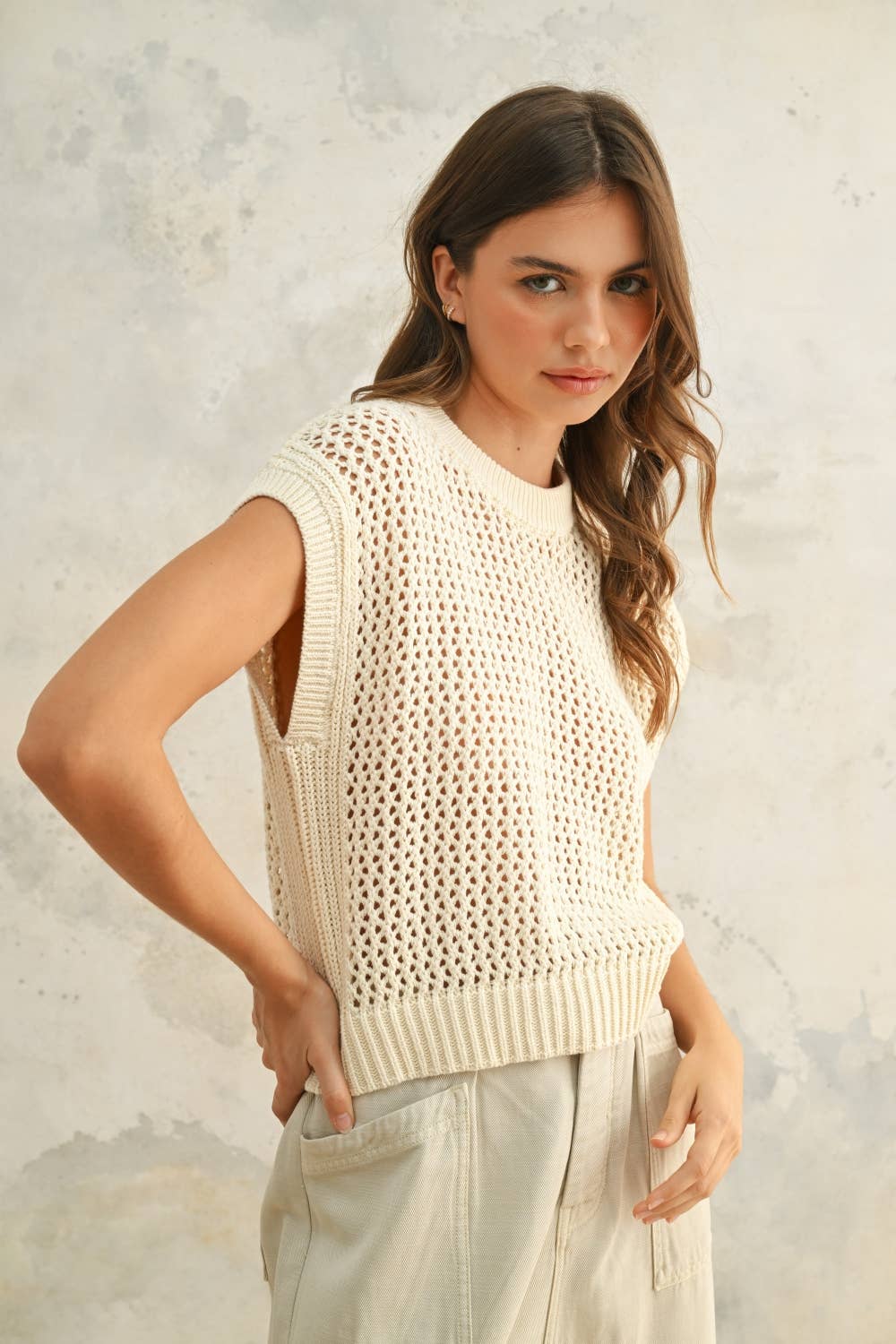 Devon Crochet Knitted Top