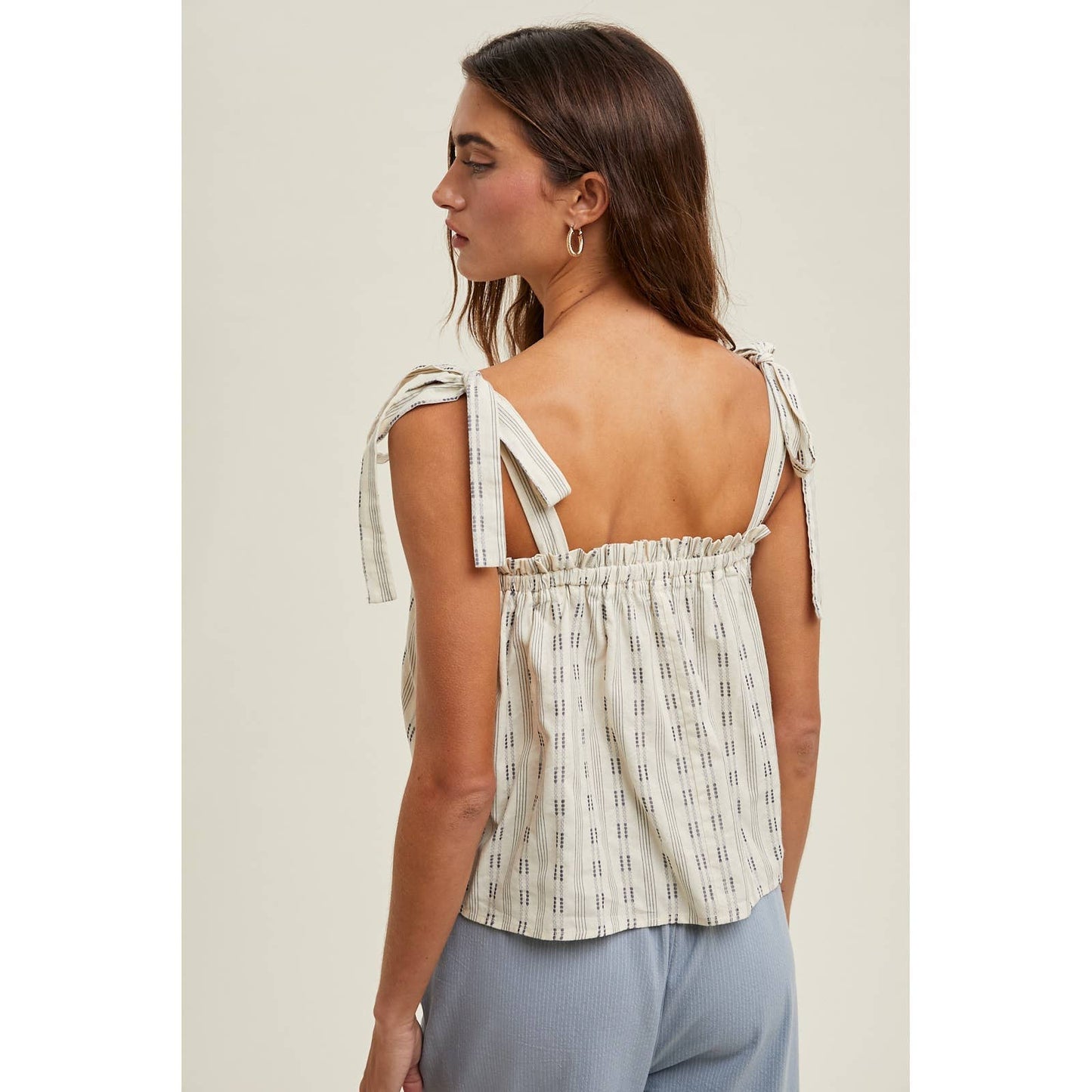 Julie Striped Self Tie Cami