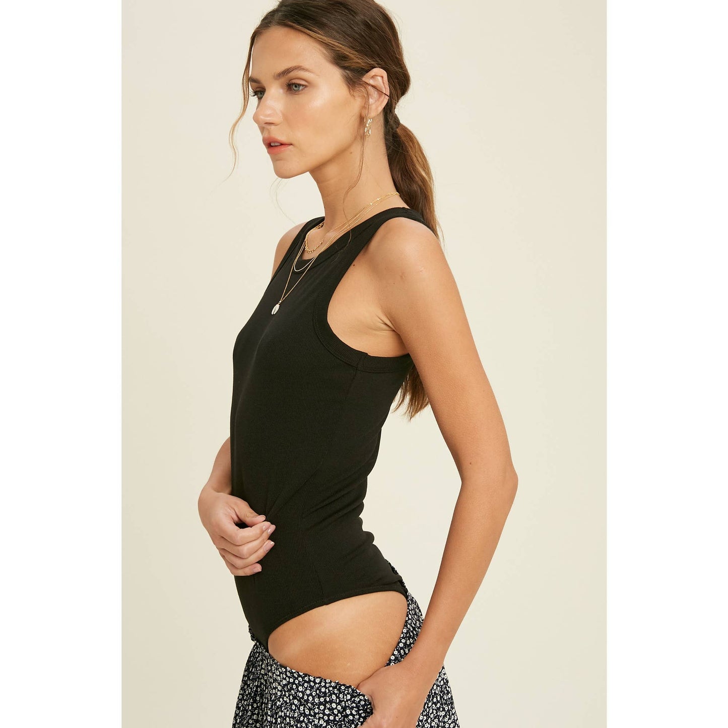 Anisa Ribbed Knit Tank Bodysuit