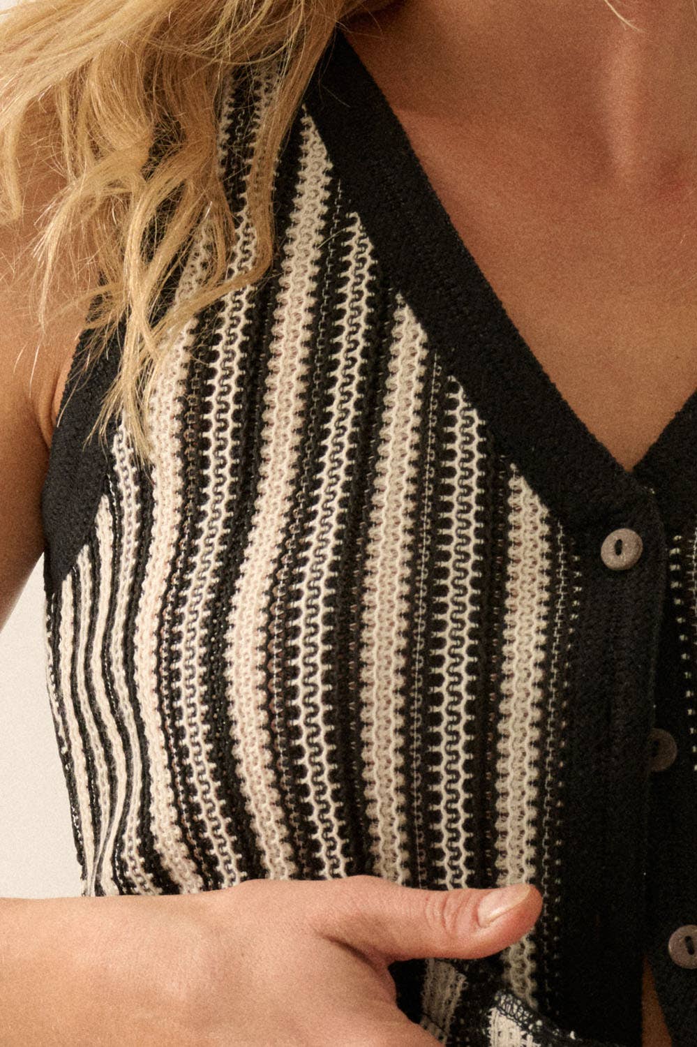 Rhapsody Button Down Cropped Vest