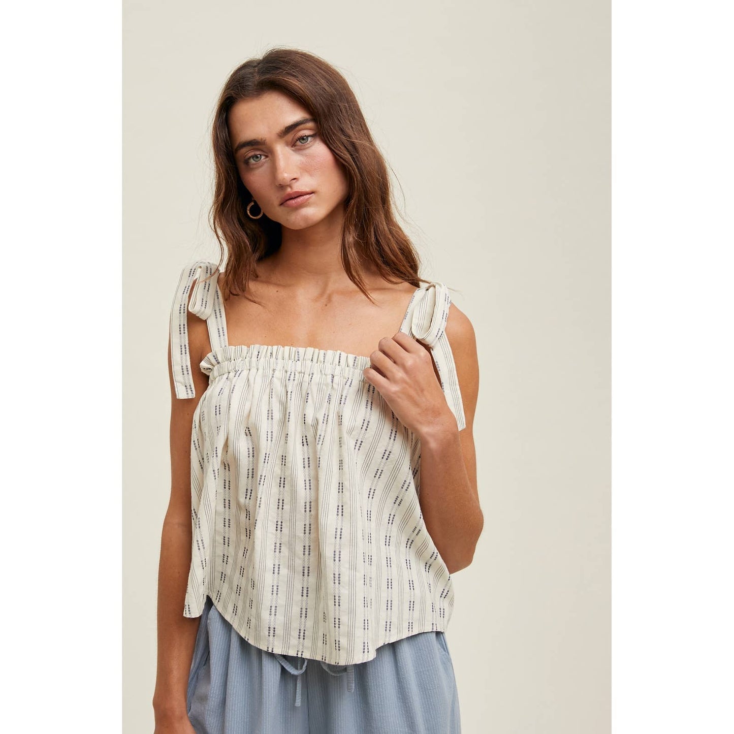 Julie Striped Self Tie Cami