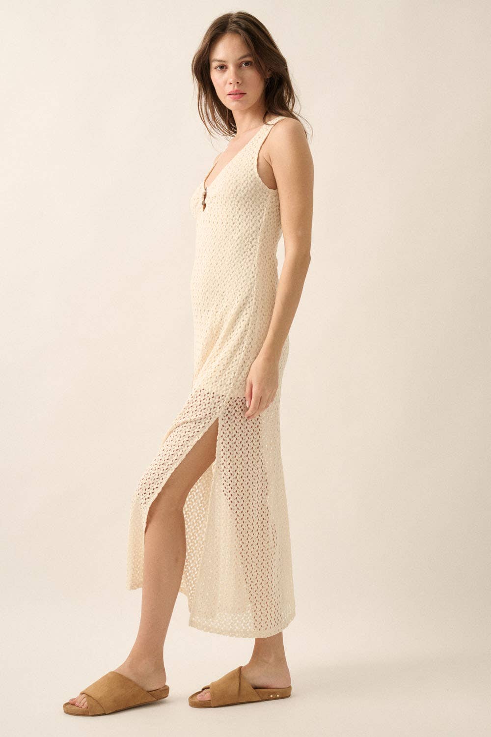 Daisy Crochet Knit Maxi Dress