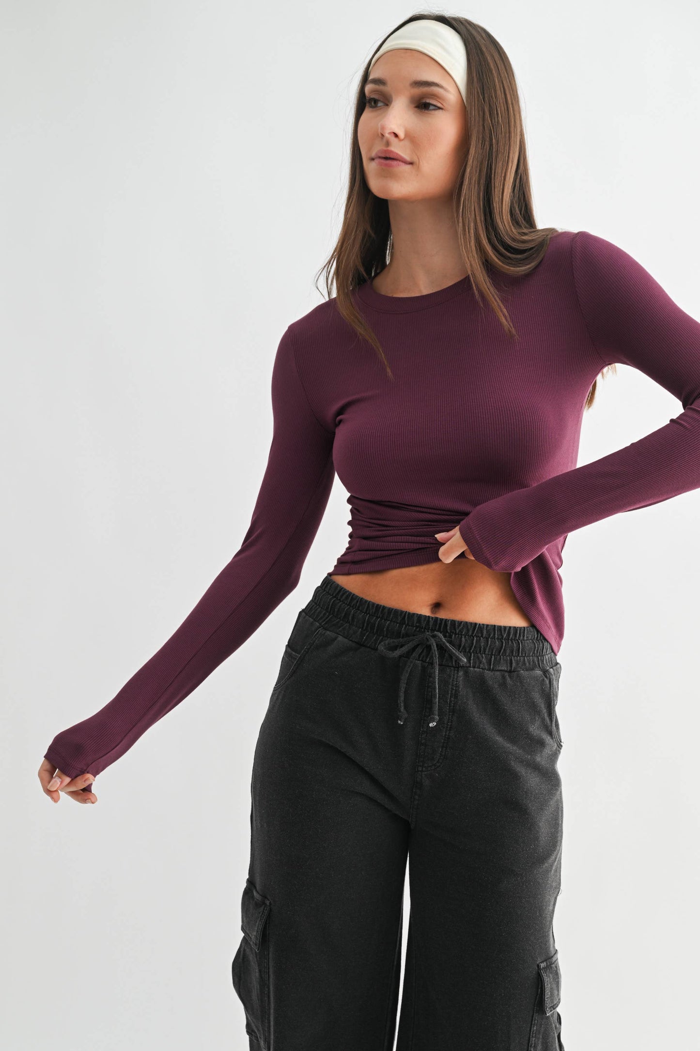Essential Long Sleeved Ribbed Top