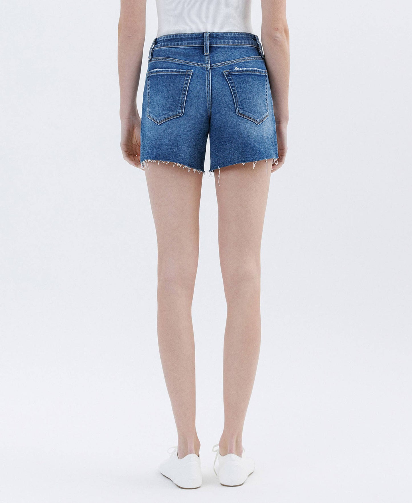 Melinda Raw Hem Denim Shorts