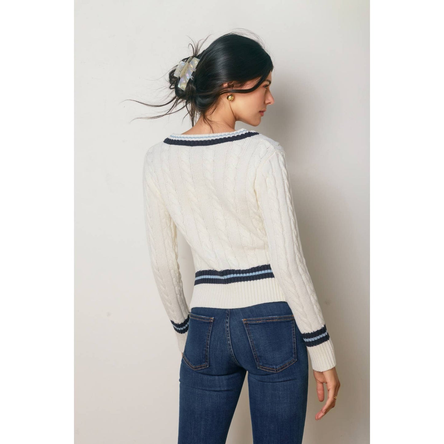 Jade Cable Knit Sweater