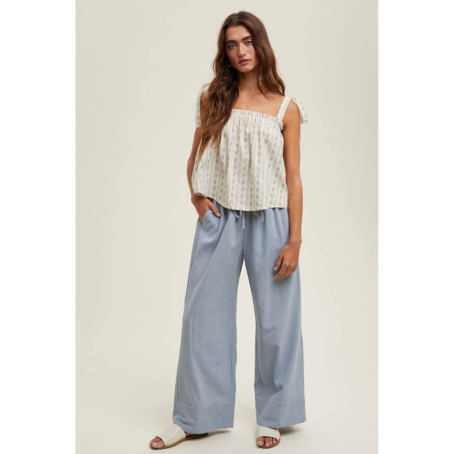 Julie Striped Self Tie Cami