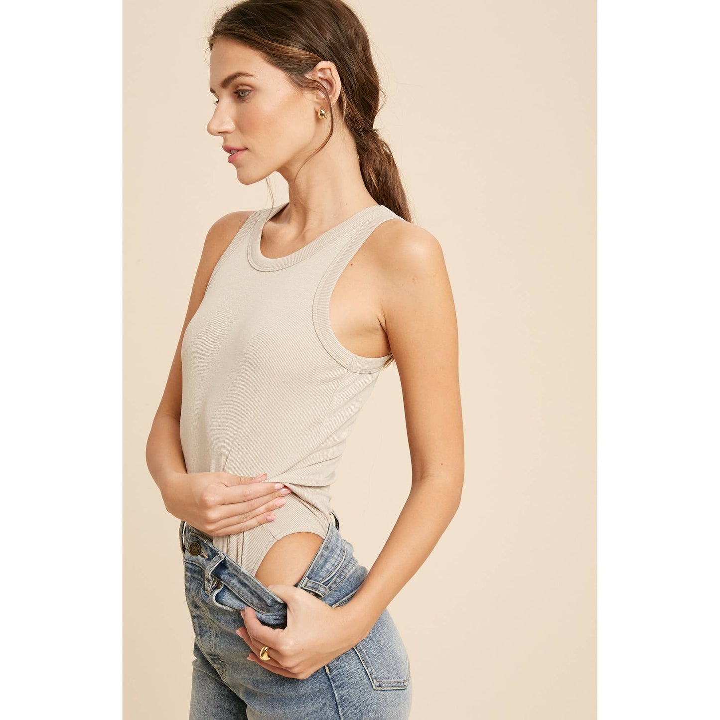 Anisa Ribbed Knit Tank Bodysuit
