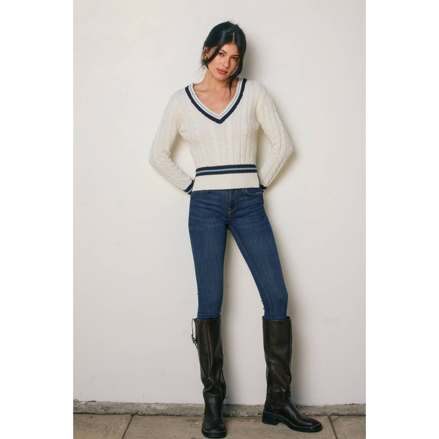 Jade Cable Knit Sweater