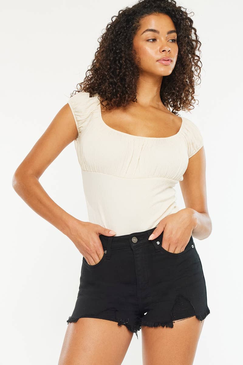 Archer Black Denim Shorts