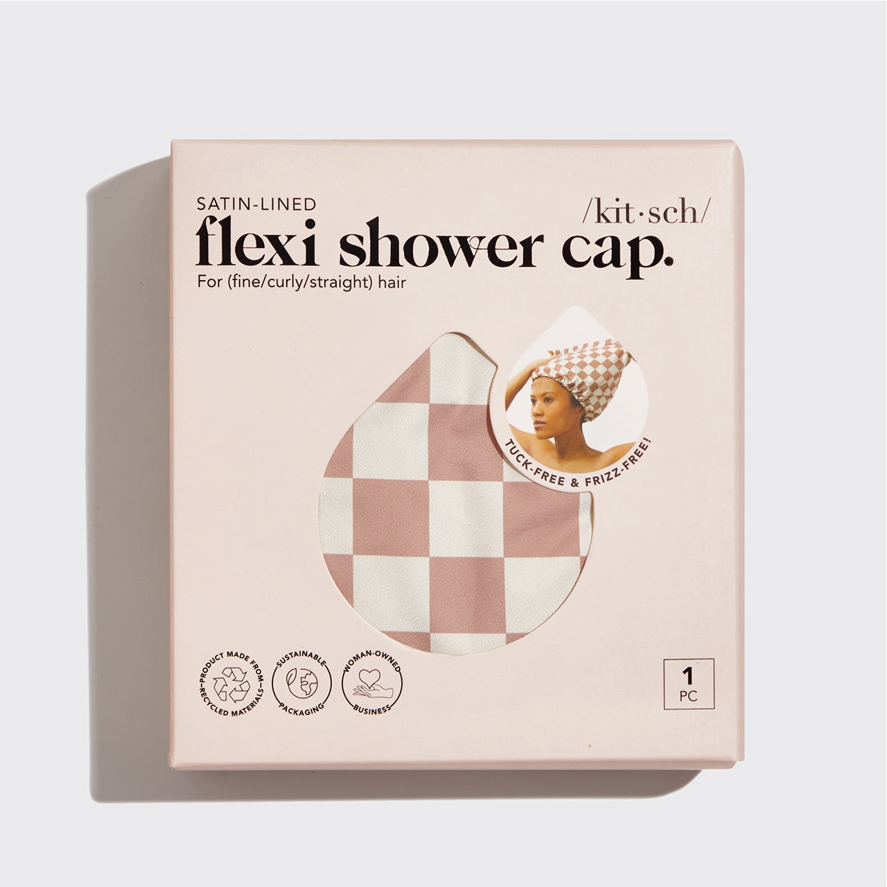 Satin-Lined Flexi Shower Cap