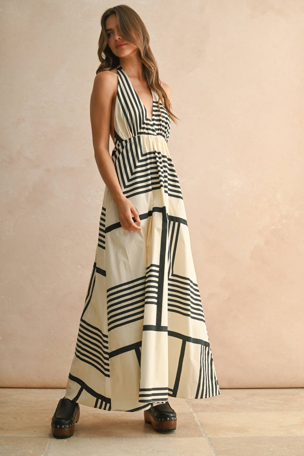 Emilia Halter Neck Maxi Dress
