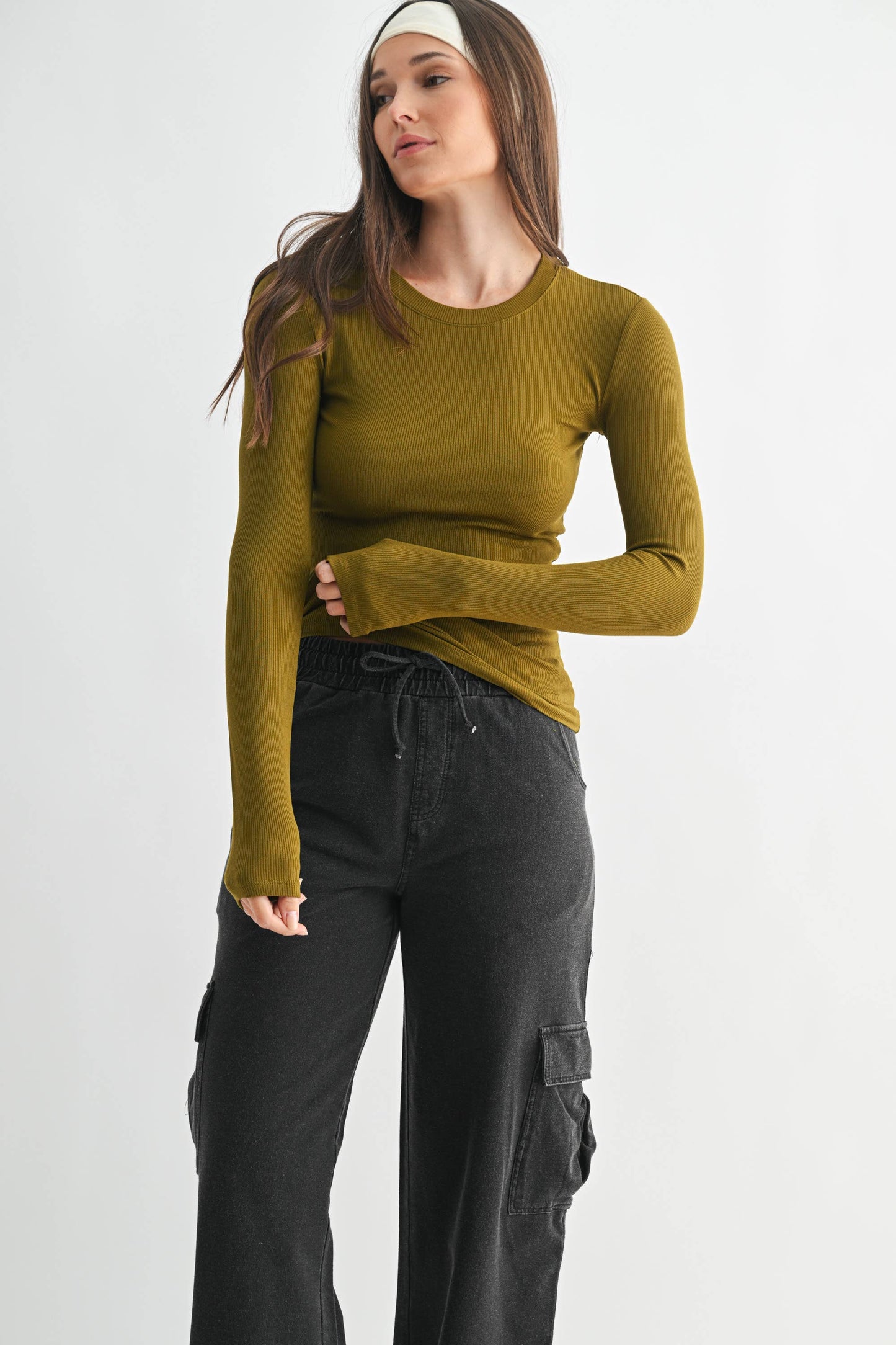 Essential Long Sleeved Ribbed Top
