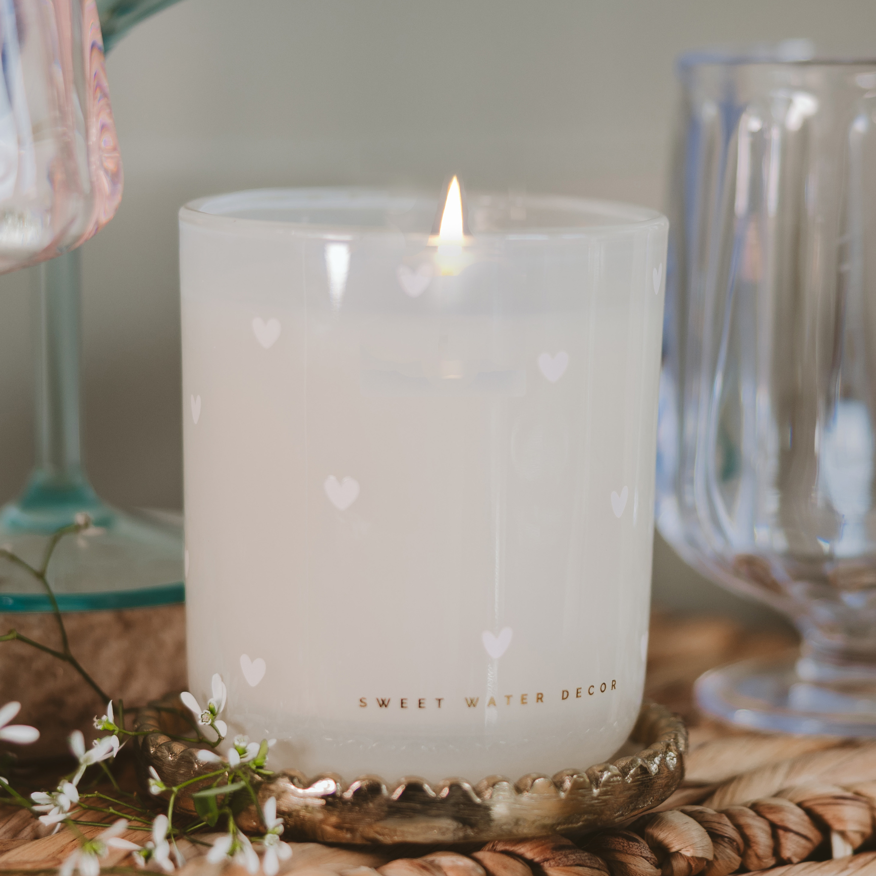 All Over Hearts 12 oz Soy Candle
