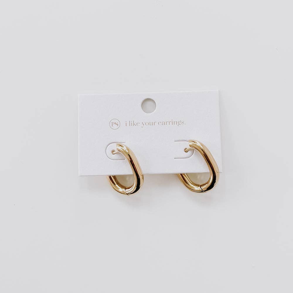 Flirty Fantasy Oval Hoop Earrings