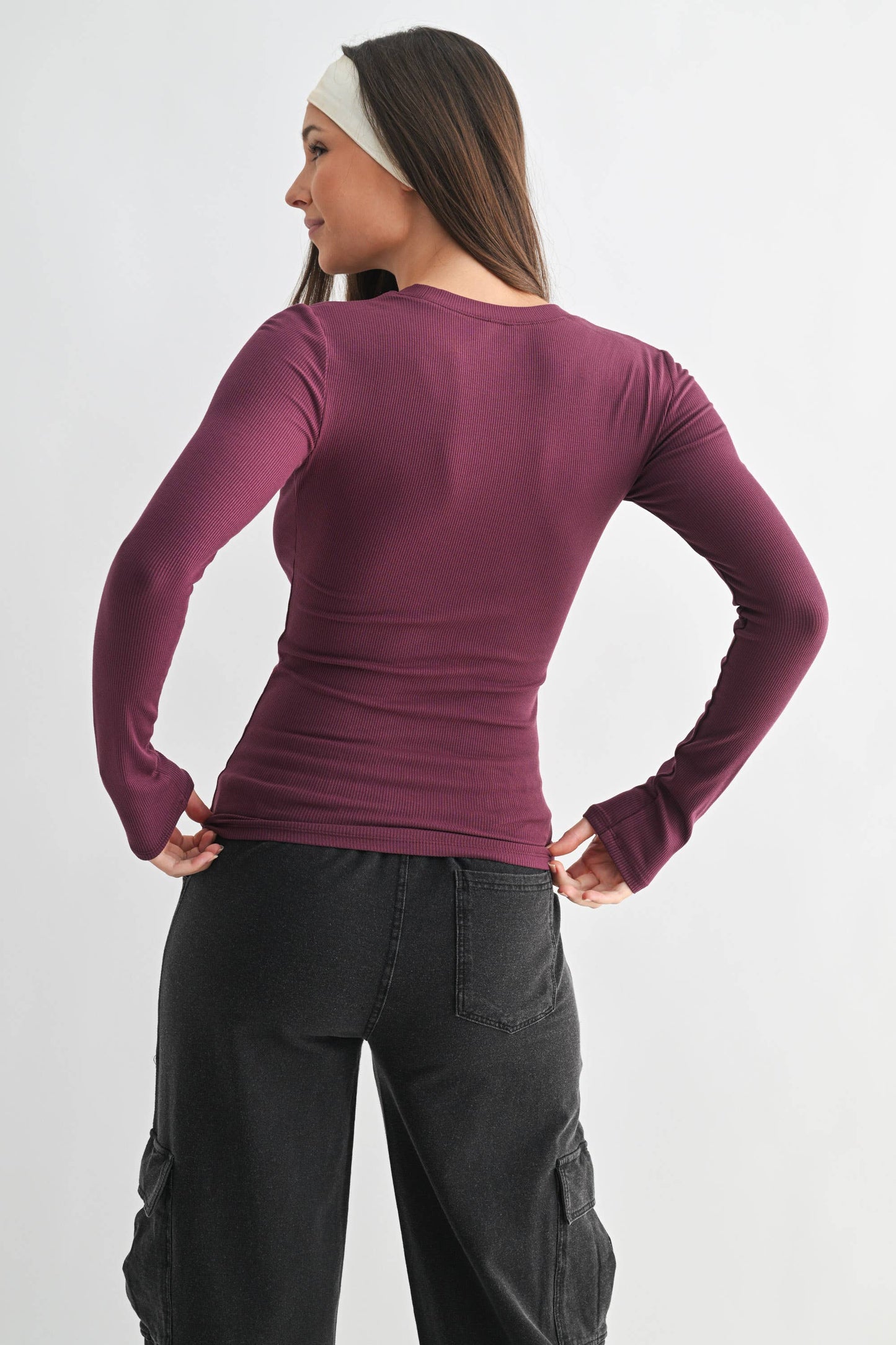 Essential Long Sleeved Ribbed Top