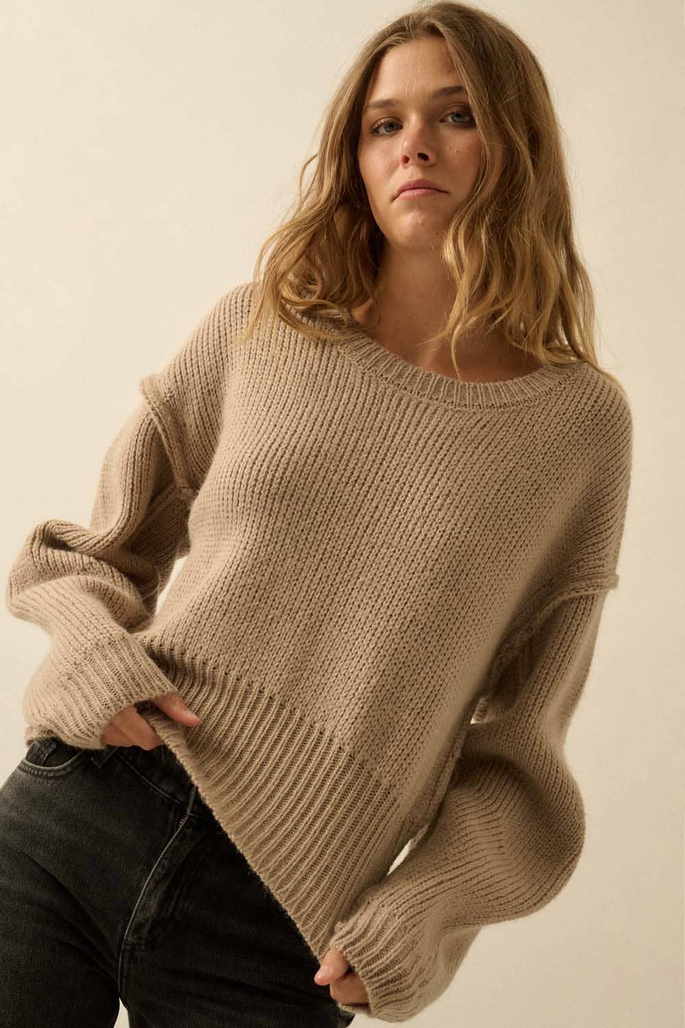 Drop Shoulder Sweater