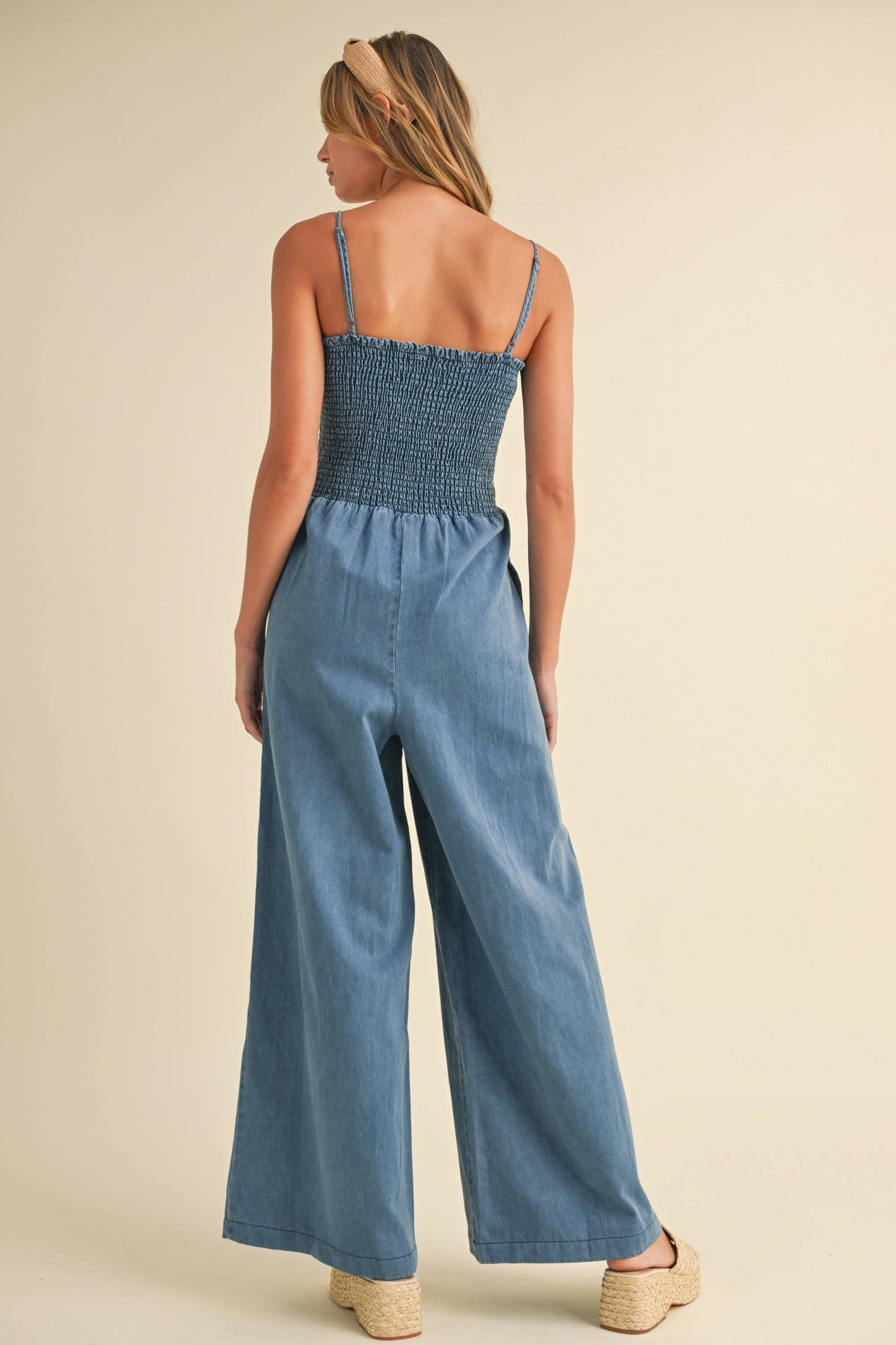 Sammie Smocked Wide Leg Jumpsuit