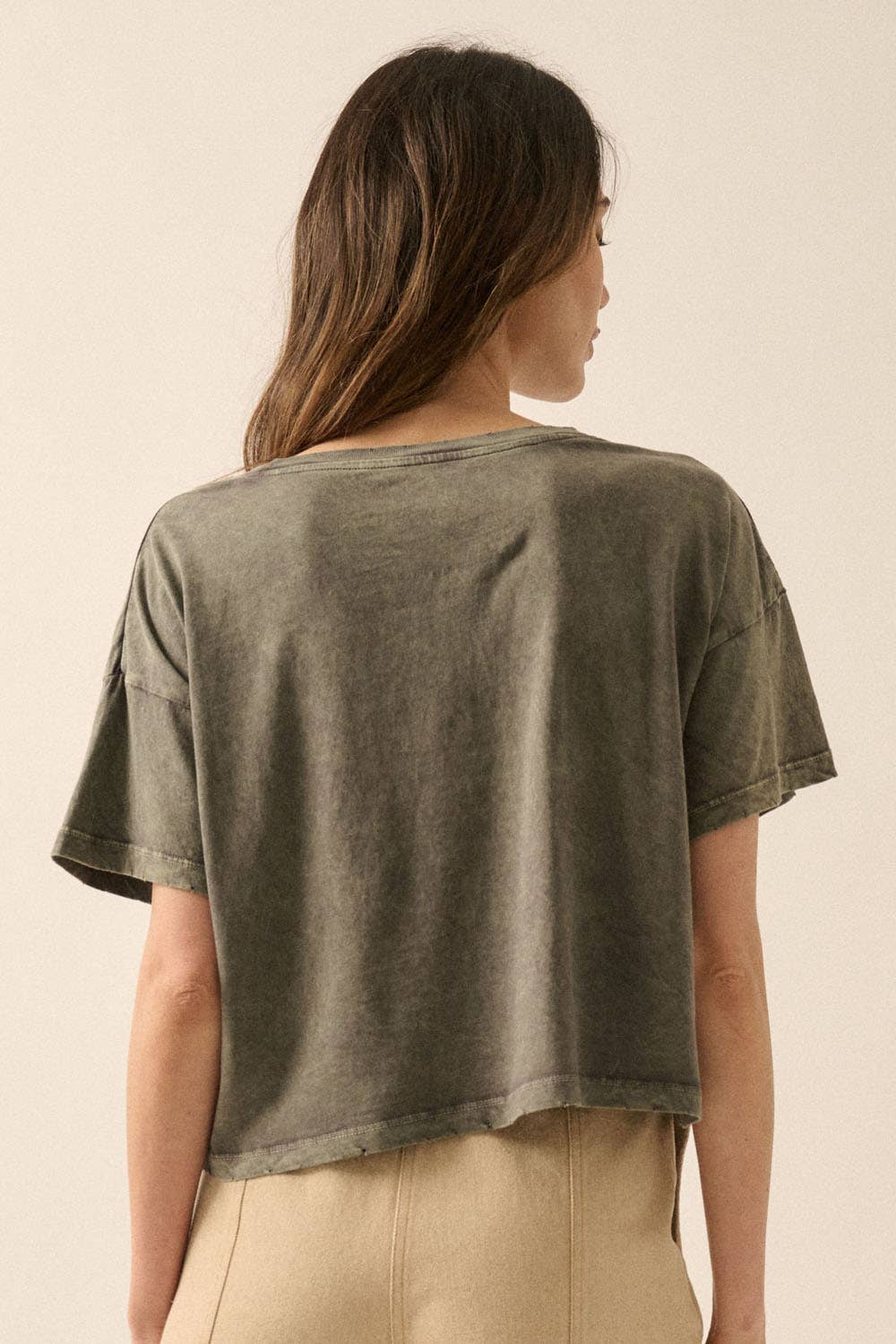 Summer Stampede Distress Cropped Graphic Tee