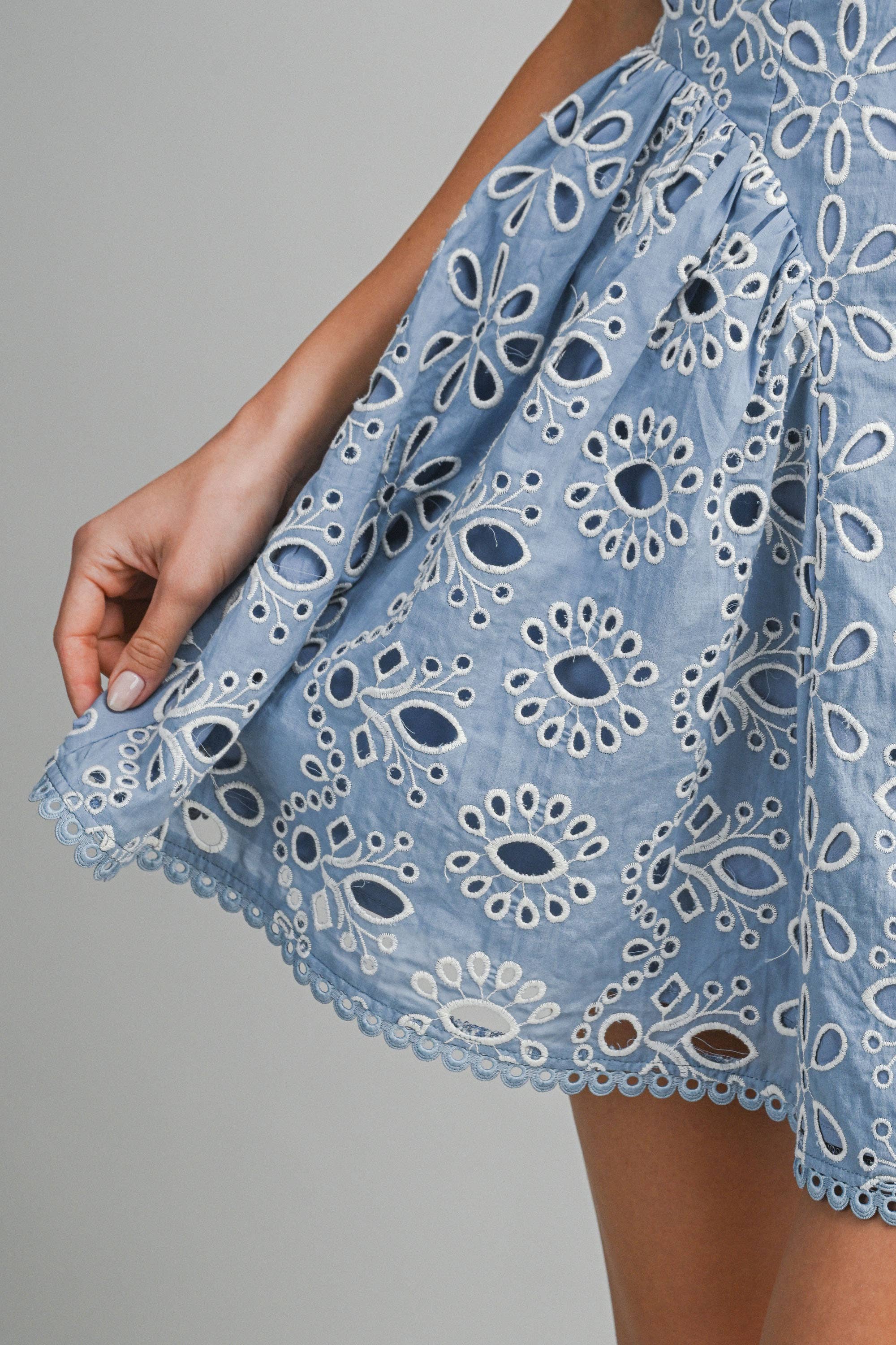 Soft Sky Eyelet Dress