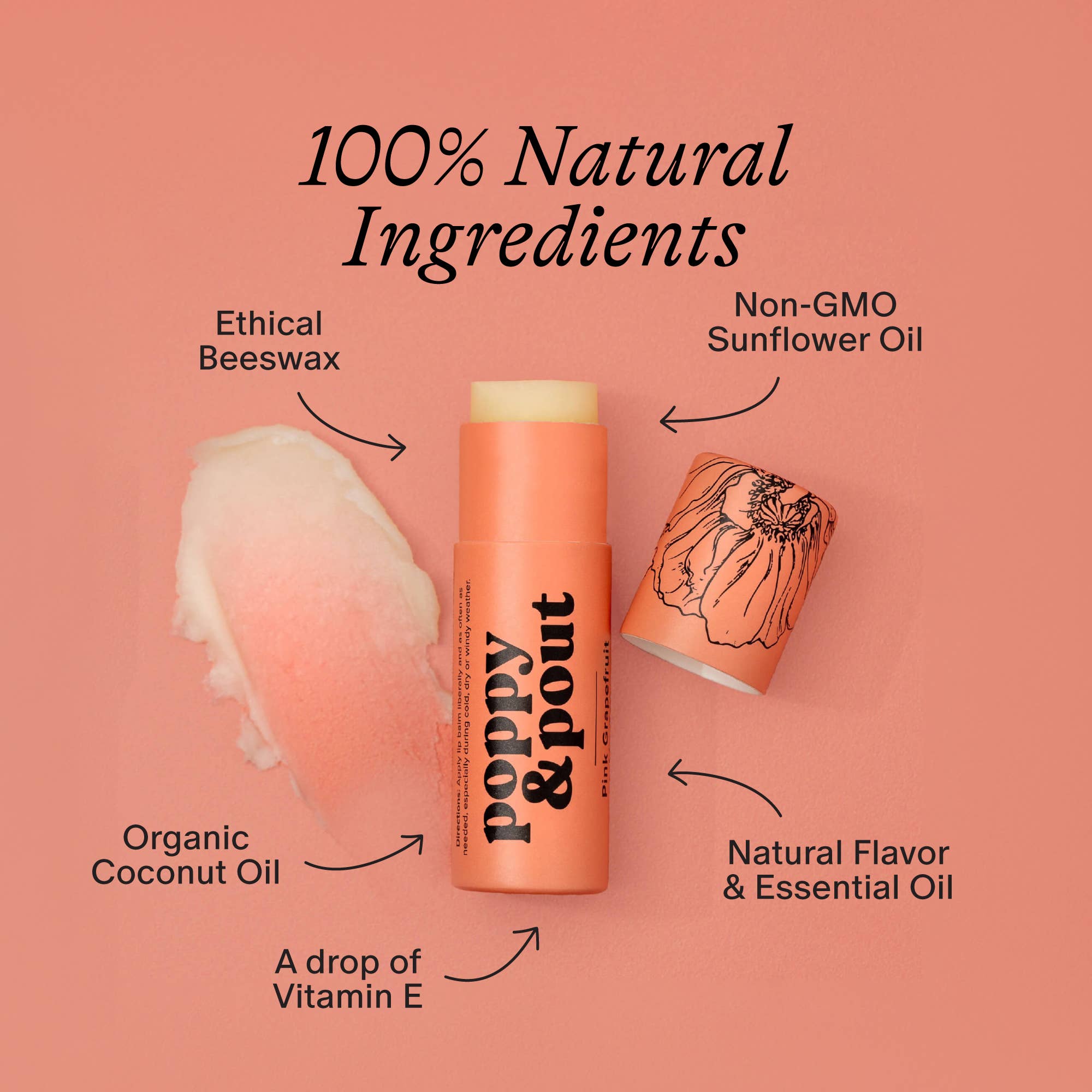 Lip Balm, Pink Grapefruit