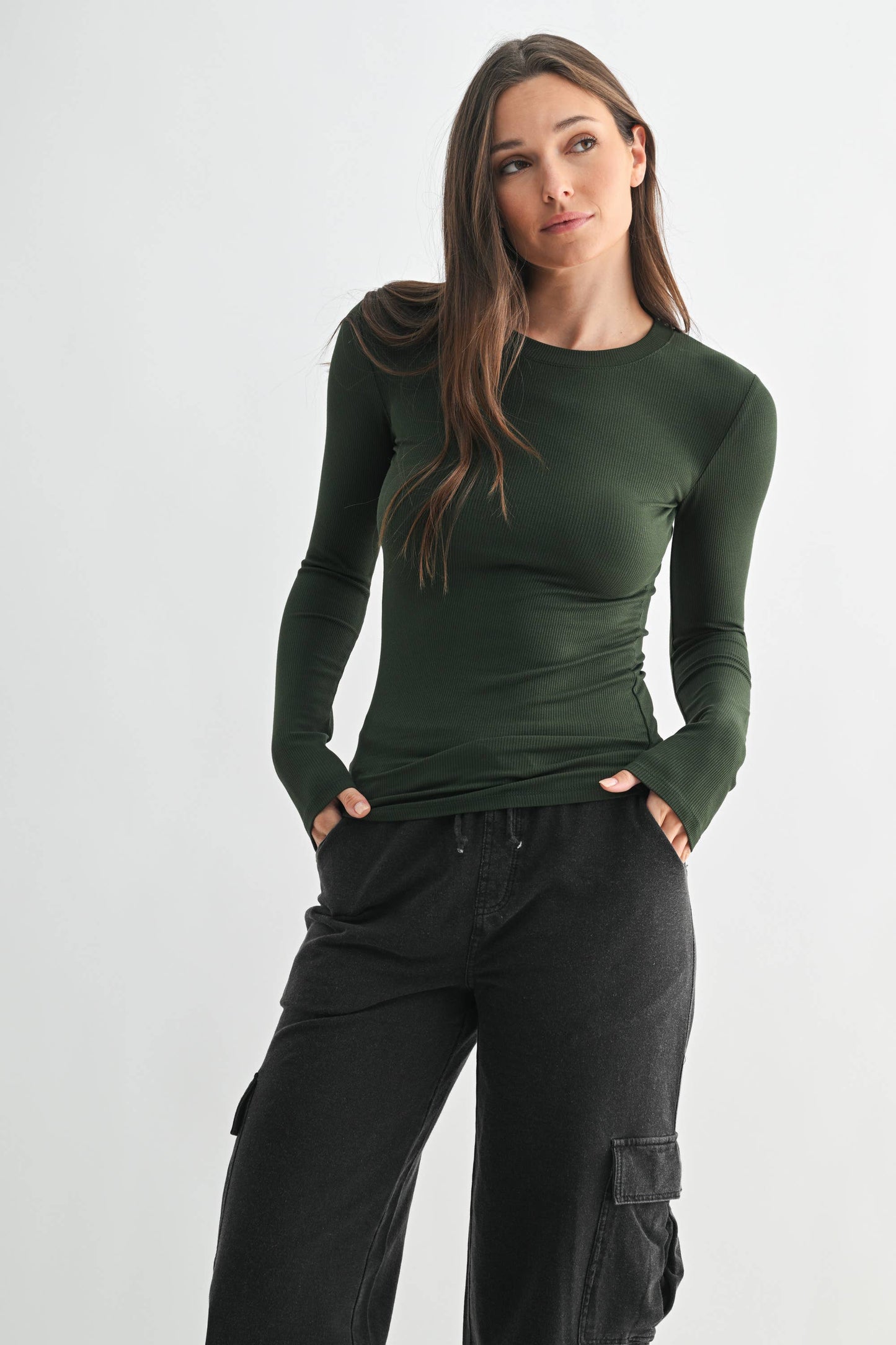 Essential Long Sleeved Ribbed Top