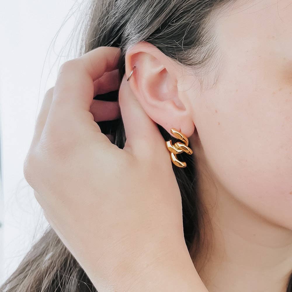 Broken Chain Link Earrings