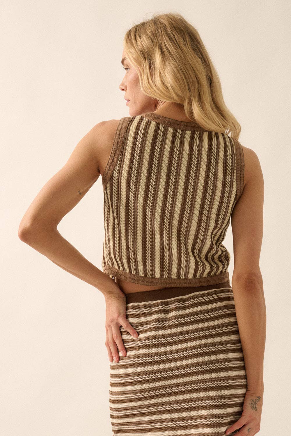 Rhapsody Button Down Cropped Vest
