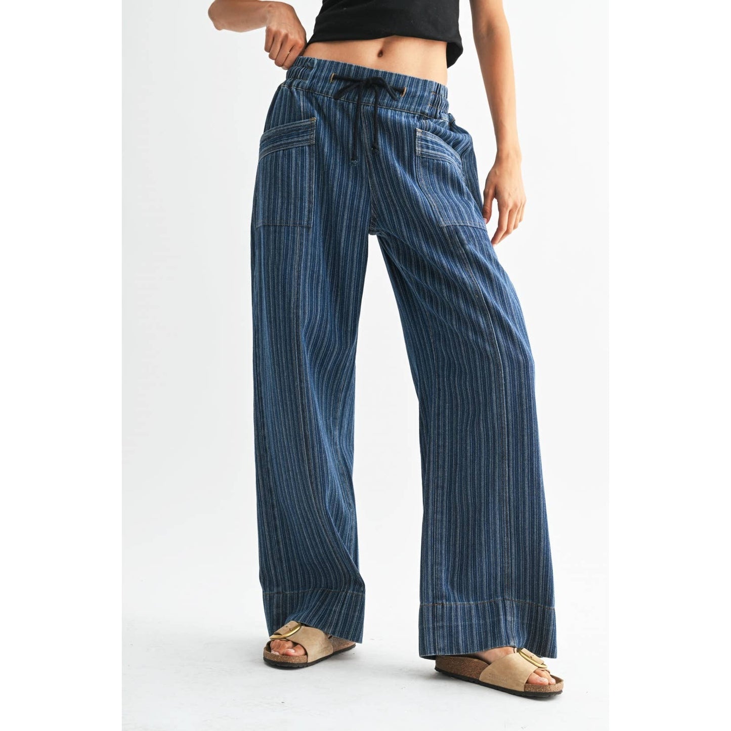 Khloe Striped Relaxed Fit Denim