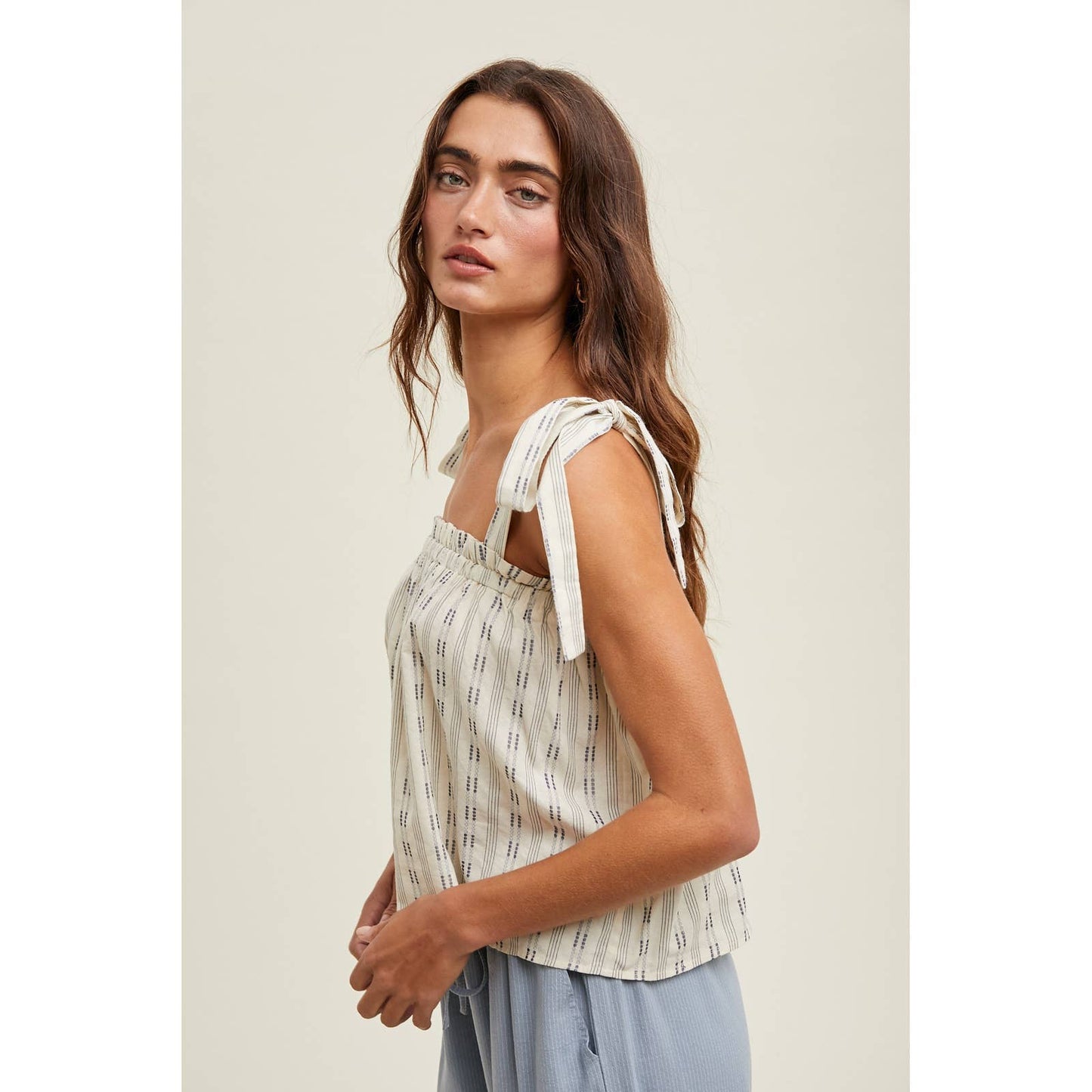 Julie Striped Self Tie Cami