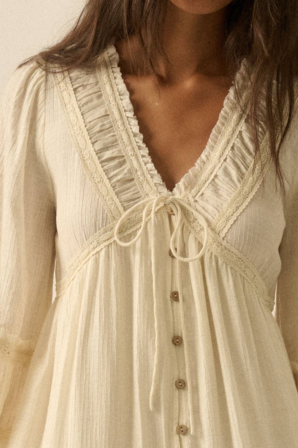 Tibby Button-Front Maxi Dress