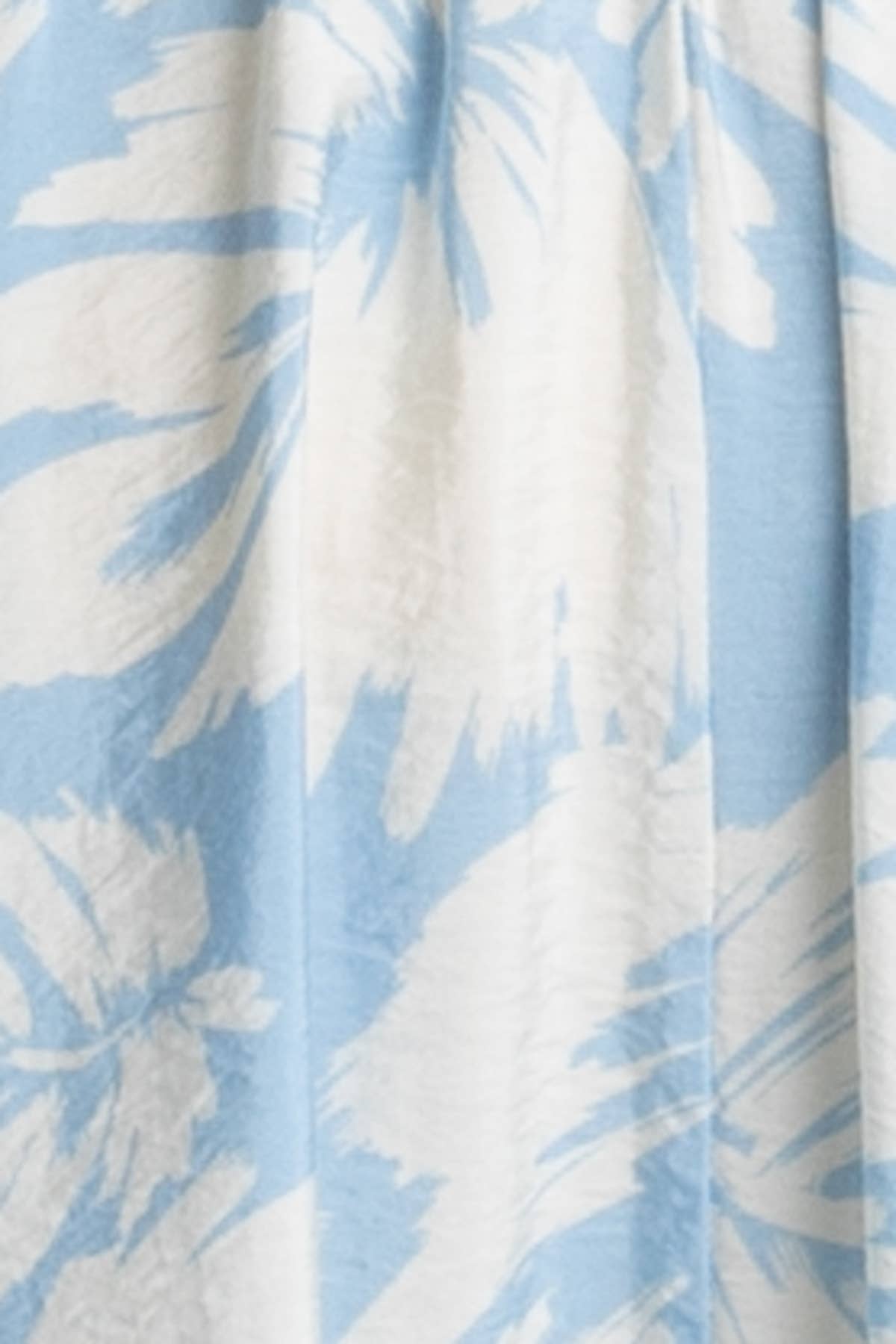 Tropical Smocked Waist Flowy Skirt