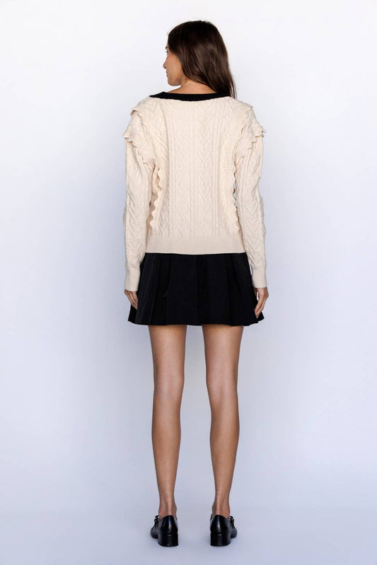 Bow's Cable Knit Cardigan