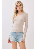 Everly Double-Layer V-Neck Top