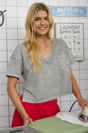 Vivi V-neck boxy top