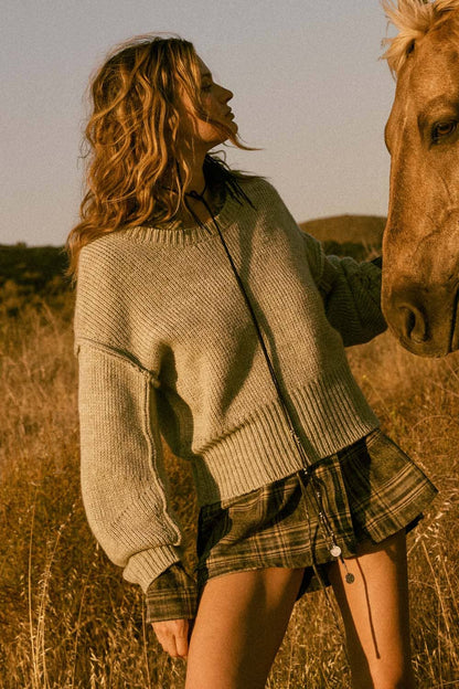 Drop Shoulder Sweater