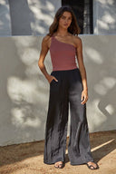 High Quality Seamless One Shoulder Ribbed Top