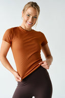 Essential Short Sleeve Ribbed Top