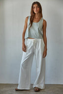 Knit Cotton Scoop Neck Sleeveless Tank Top