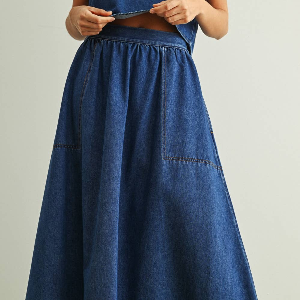 The Easy A-Line Denim Skirt