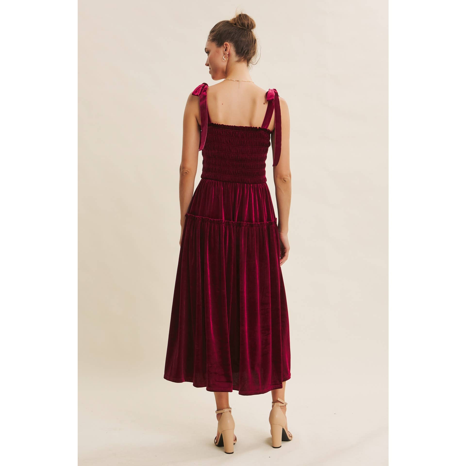 Holiday Classic Velvet Midi Dress