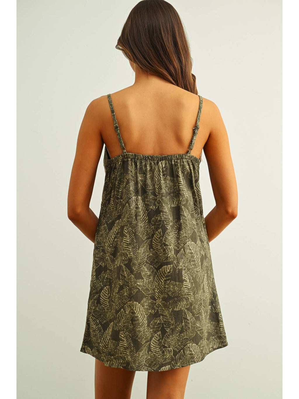 Leaf Print Easy Dress