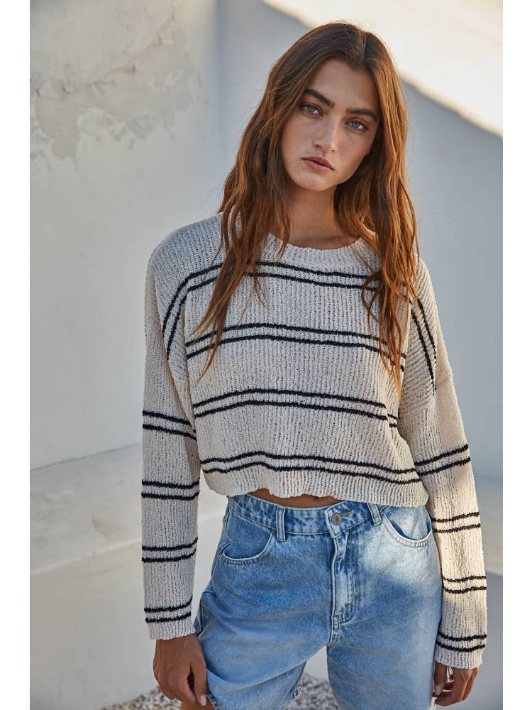 Double Striped Long Sleeve Top