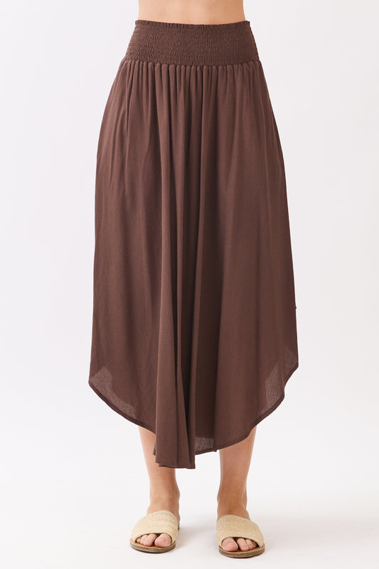 Smocked Waist Flowy Skirt