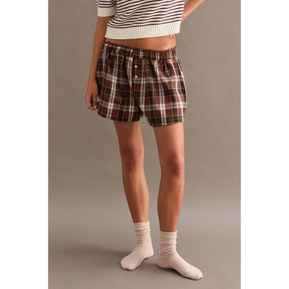 Button-Front Flannel Boxer Shorts