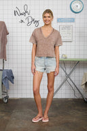 Vivi V-neck boxy top