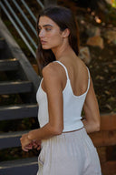 Knit Ribbed Seamless UV Neck Brami