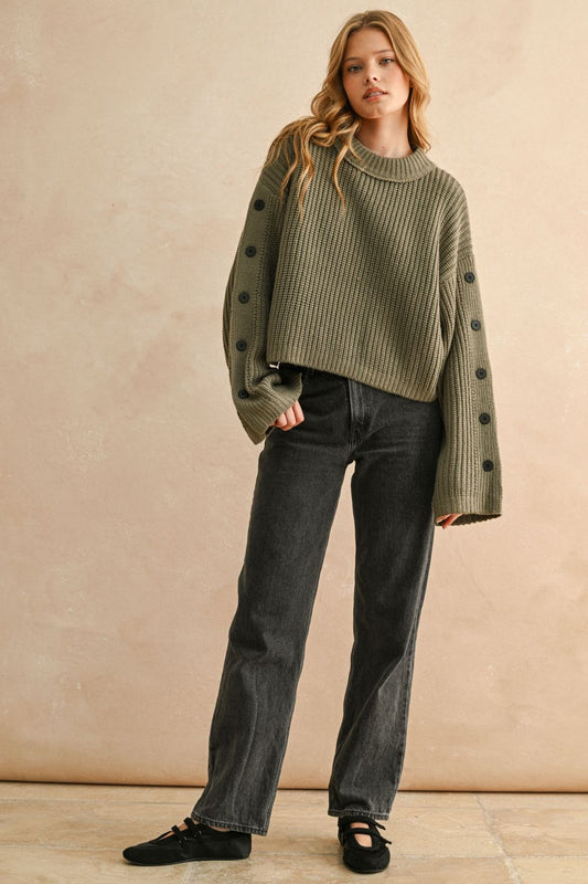 Tay Wide Neck Long Sleeve Sweater